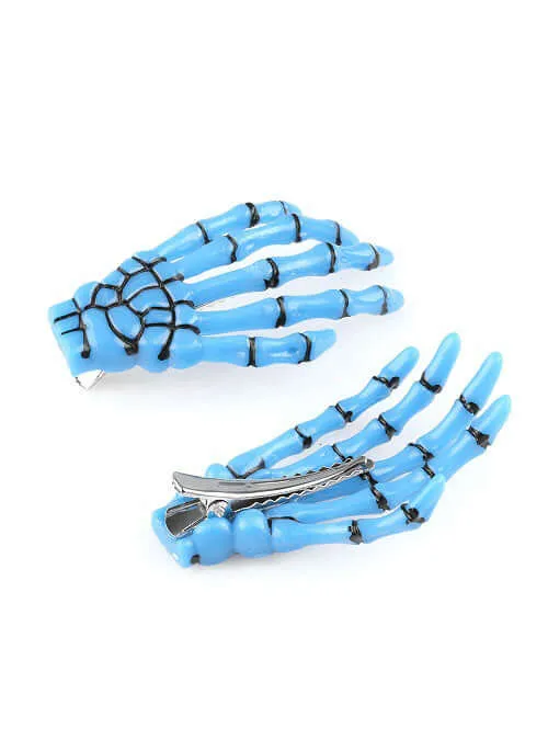 1 pair Fashion Hair Accessories Skeleton Claws Skull
