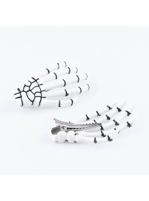 1 pair Fashion Hair Accessories Skeleton Claws Skull