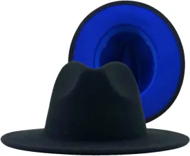 60CM Womens Fedora Hat Men Fashion Black Jazz Hat Winter Spring Woolen Blend Cap Outdoor Casual Hat