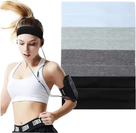 8 Pcs Headbands for Women Fashion Sports Workout Non-Slip Headbands for Women's Hair, Soft Cotton Cloth Stretchy Thick Hairbands for Women for Yoga Running