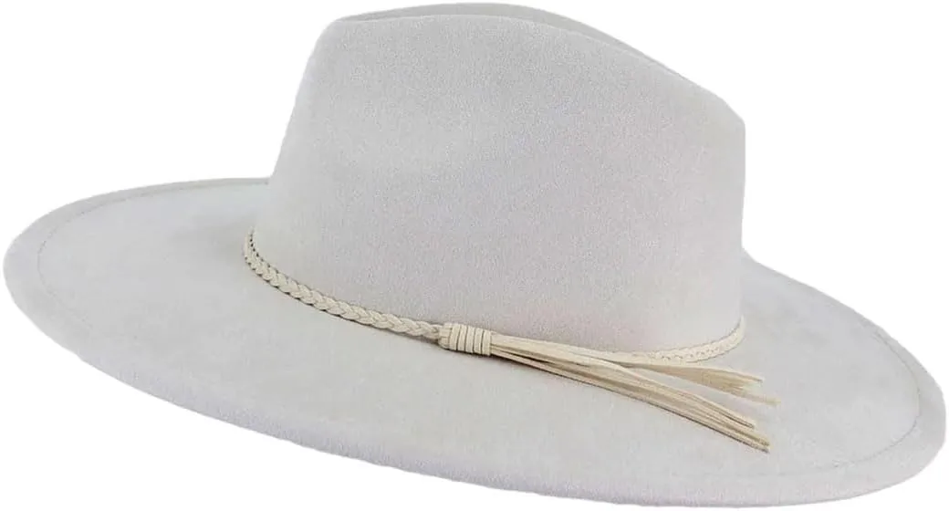 9.5CM Wide Brim Jazz Fedora Hats Men Suede Elegant Party Wedding Fedora Hat