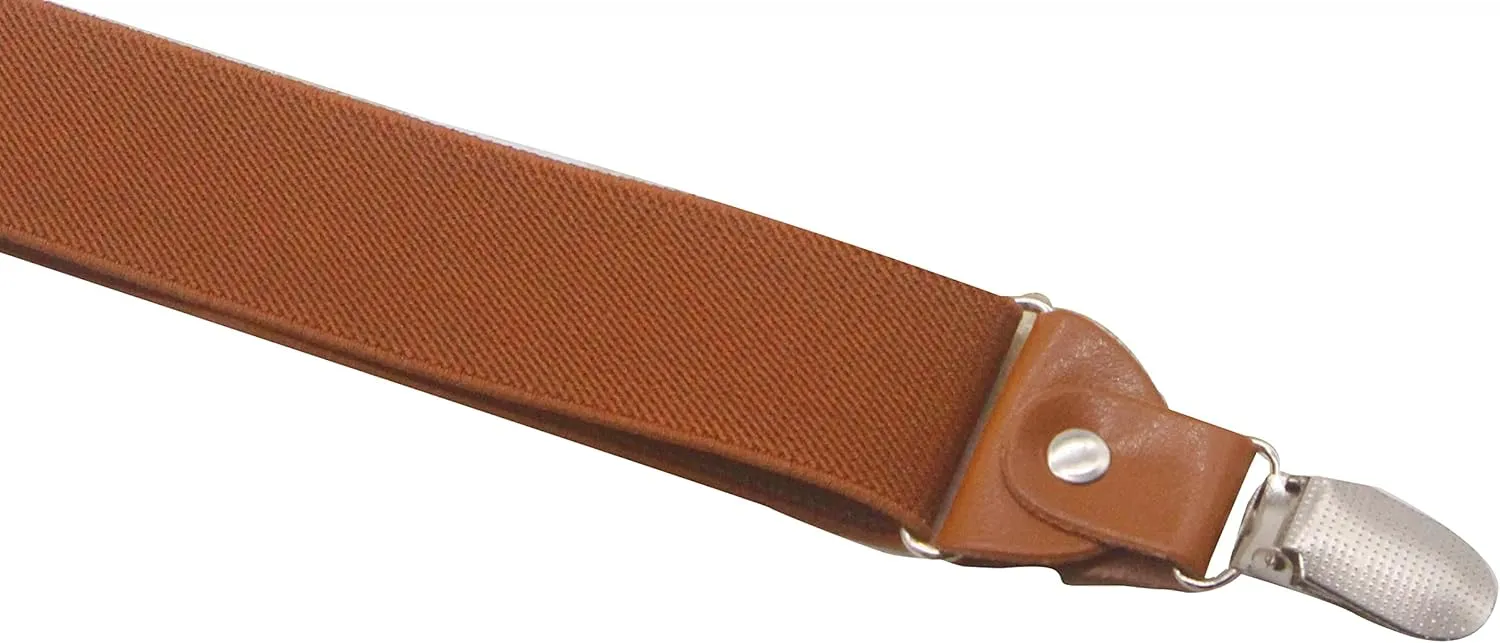 Adjustable Elastic X Back Style Suspenders for Men's and Women's With Strong Metal Clips