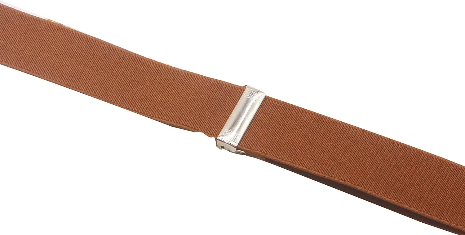 Adjustable Elastic X Back Style Suspenders for Men's and Women's With Strong Metal Clips