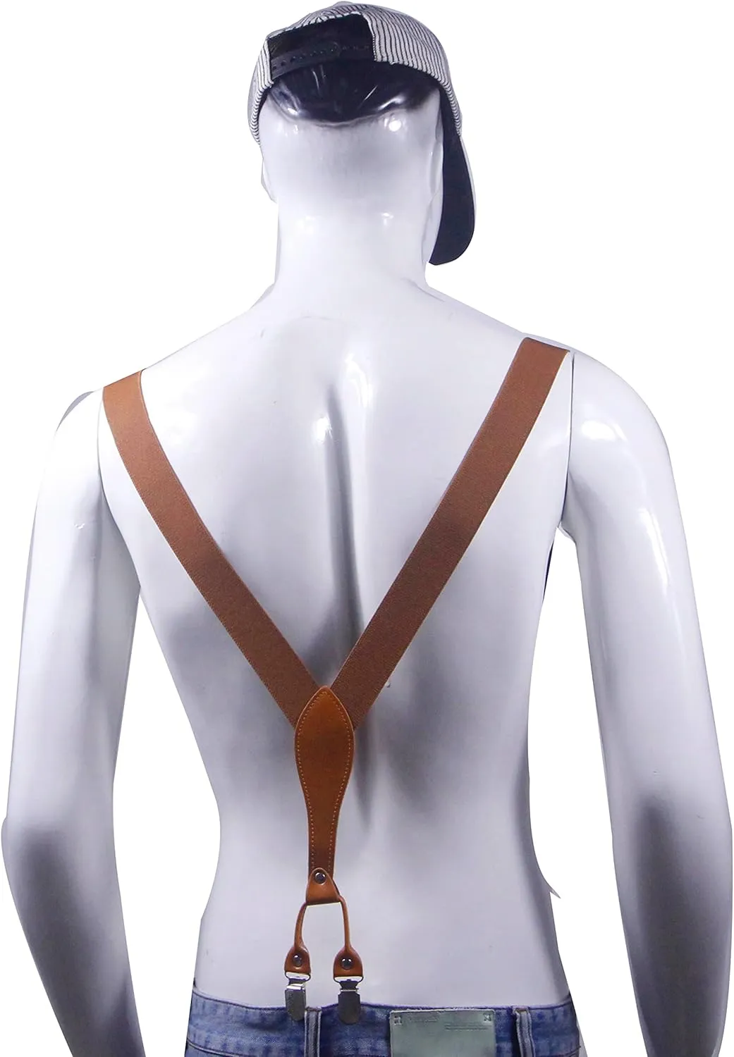 Adjustable Elastic X Back Style Suspenders for Men's and Women's With Strong Metal Clips