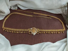 Alluring Dual Peacock Design Goddess Lakshmi Ji Hip Chain