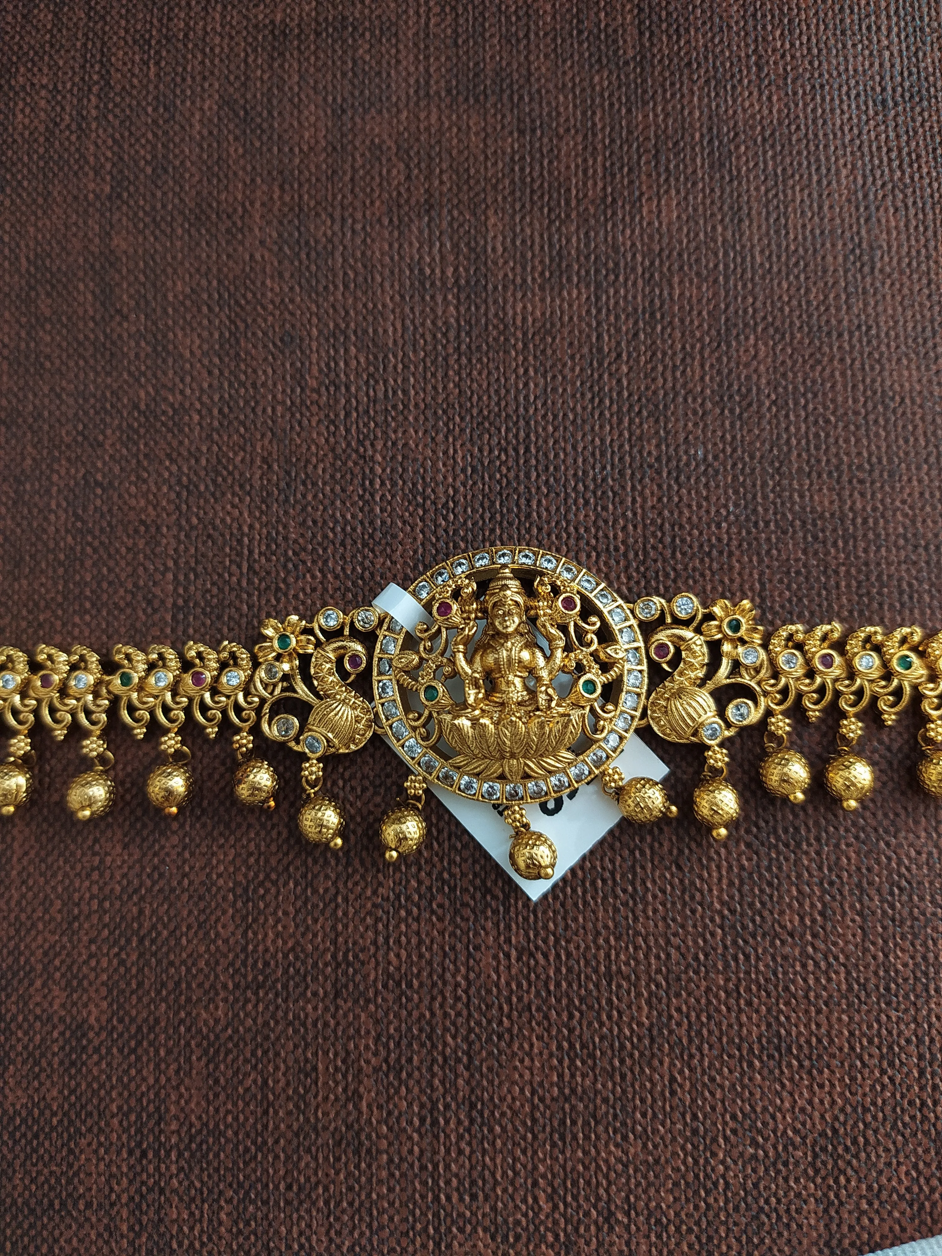 Alluring Dual Peacock Design Goddess Lakshmi Ji Hip Chain