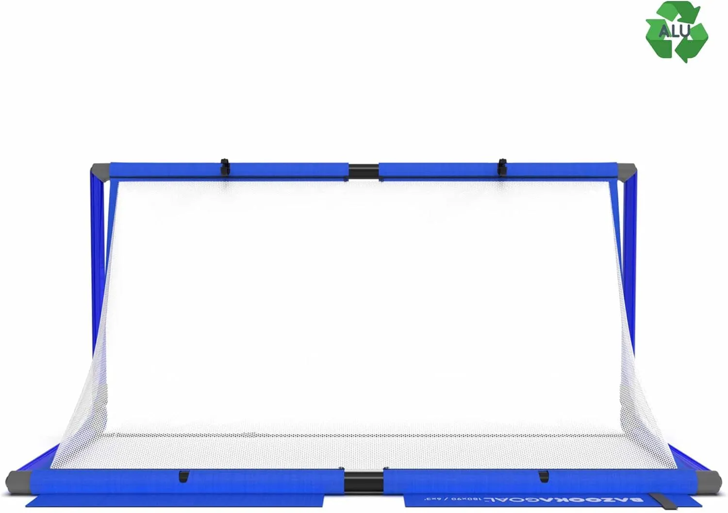 BazookaGoal Original Solid Frame Pop Up Goal - Folding Mini Soccer Goal for Kids and Adults - Portable Goal Post - Easy to Set-up & Steady