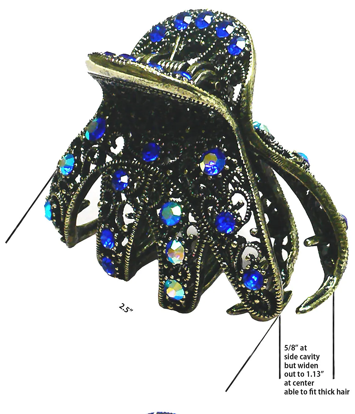 Bella Crystal Metal Jaw Claws Hair Claws in Set of 5, 6, 7, 8  GL56-Set of 5 to Set of 8