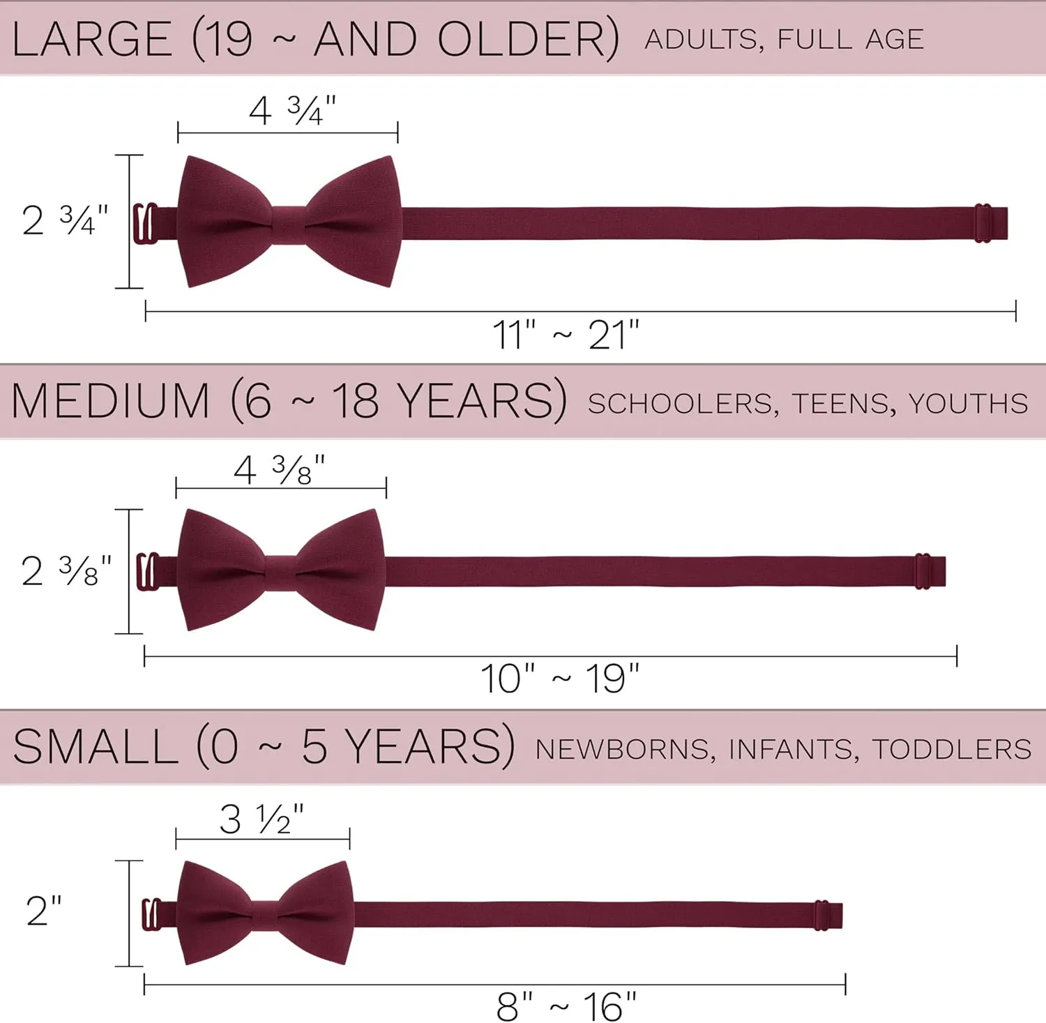 Bow Tie House Linen Classic Pre-Tied Bow Tie Formal Solid Tuxedo
