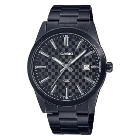 Casio Men's Black Dial Black Band Analog Japan Quartz Watch - MTP-VD03B-1AUDF