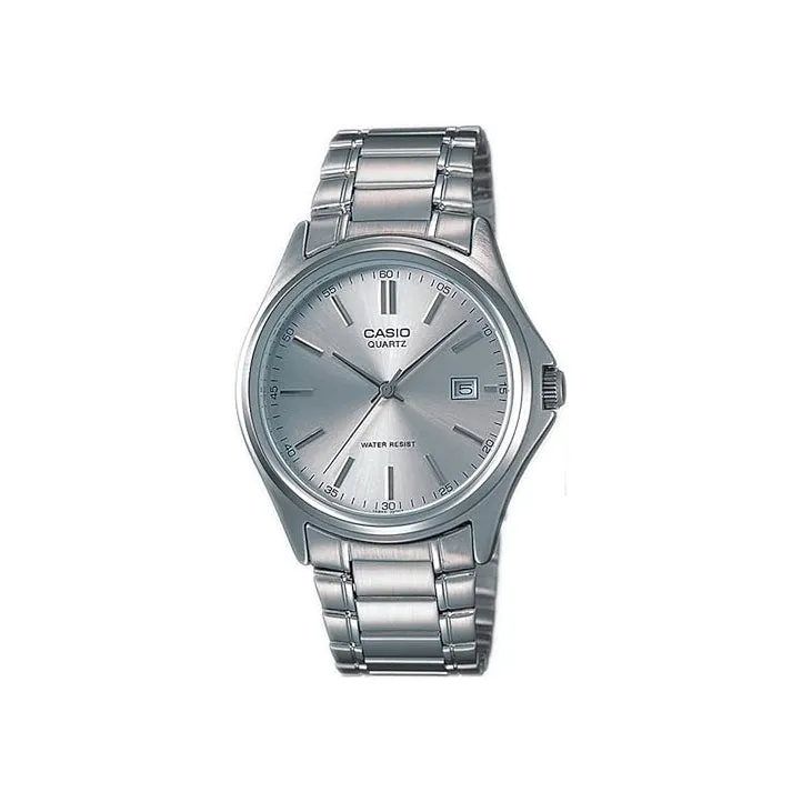 Casio Mens Silver Dial Silver Stainless Steel Band Analog Japanese Quartz Watch - MTP-1183A-7A-A