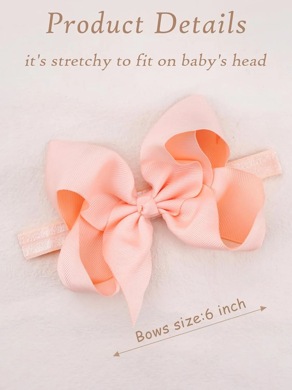 CellElection 30 Colors Baby Girls Headbands - 6Inch Big Hair Bows Elastic Hair Bands - Headbands & Accessories for Newborns to Kids