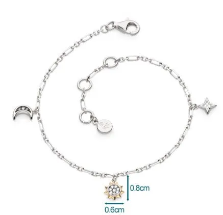 Céleste Golden Petite Charm Figaro Bracelet