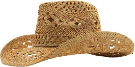 Cowgirl Hat,Straw Cowgirl Hat,Cowgirl Straw Hats for Women,for Beach, Travel and Outdoor,Designed to Fit 22.83 Inch Head