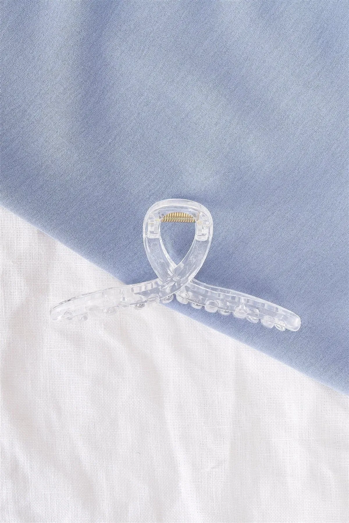 Crystal Clear Thin Open Loop Claw Hair Clip /3 Pieces