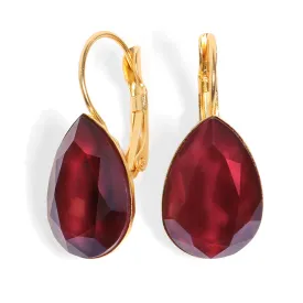 Date Night Earrings - Ruby Crystal Drop