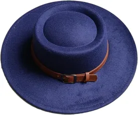 Fedora Bump Flat Top Fedora Men Women Panama Top Hat Fedora Belt Big Hat Church Hat Party Hat