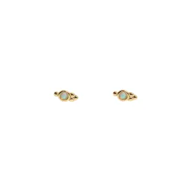 Fire Opal Tri Ball Studs