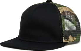 Funky Junque Kids Baseball Hat Girl Boy Toddler Infant Flat Brim Trucker Hat Youth Sun Beach Cap Summer Mesh