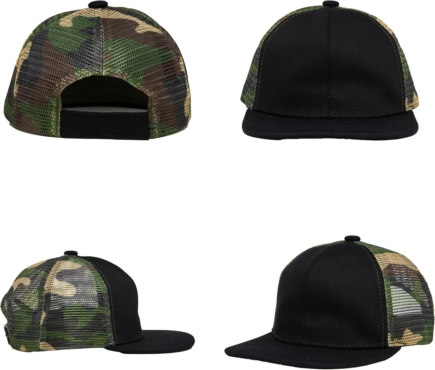 Funky Junque Kids Baseball Hat Girl Boy Toddler Infant Flat Brim Trucker Hat Youth Sun Beach Cap Summer Mesh