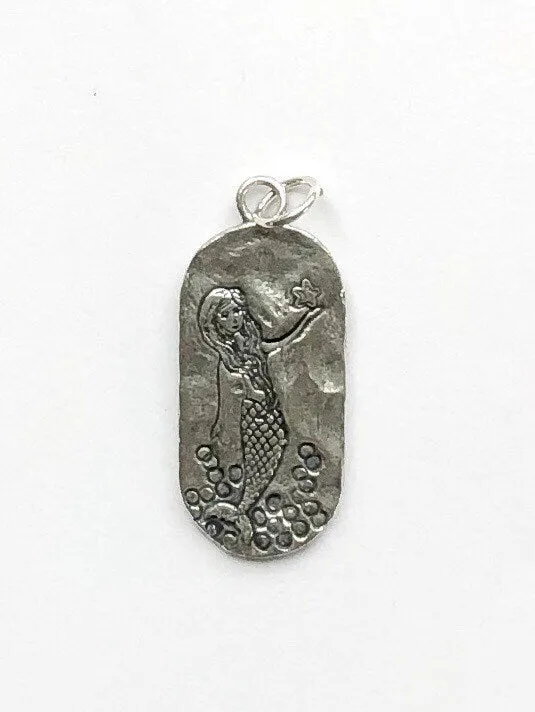 Gold Mermaid Pendant, Mermaid Charm, Ocean Charm, Mermaid Jewelry, Little Mermaid Charm, Charm Bracelet, Nautical Jewelry, Mermaid Jewelry