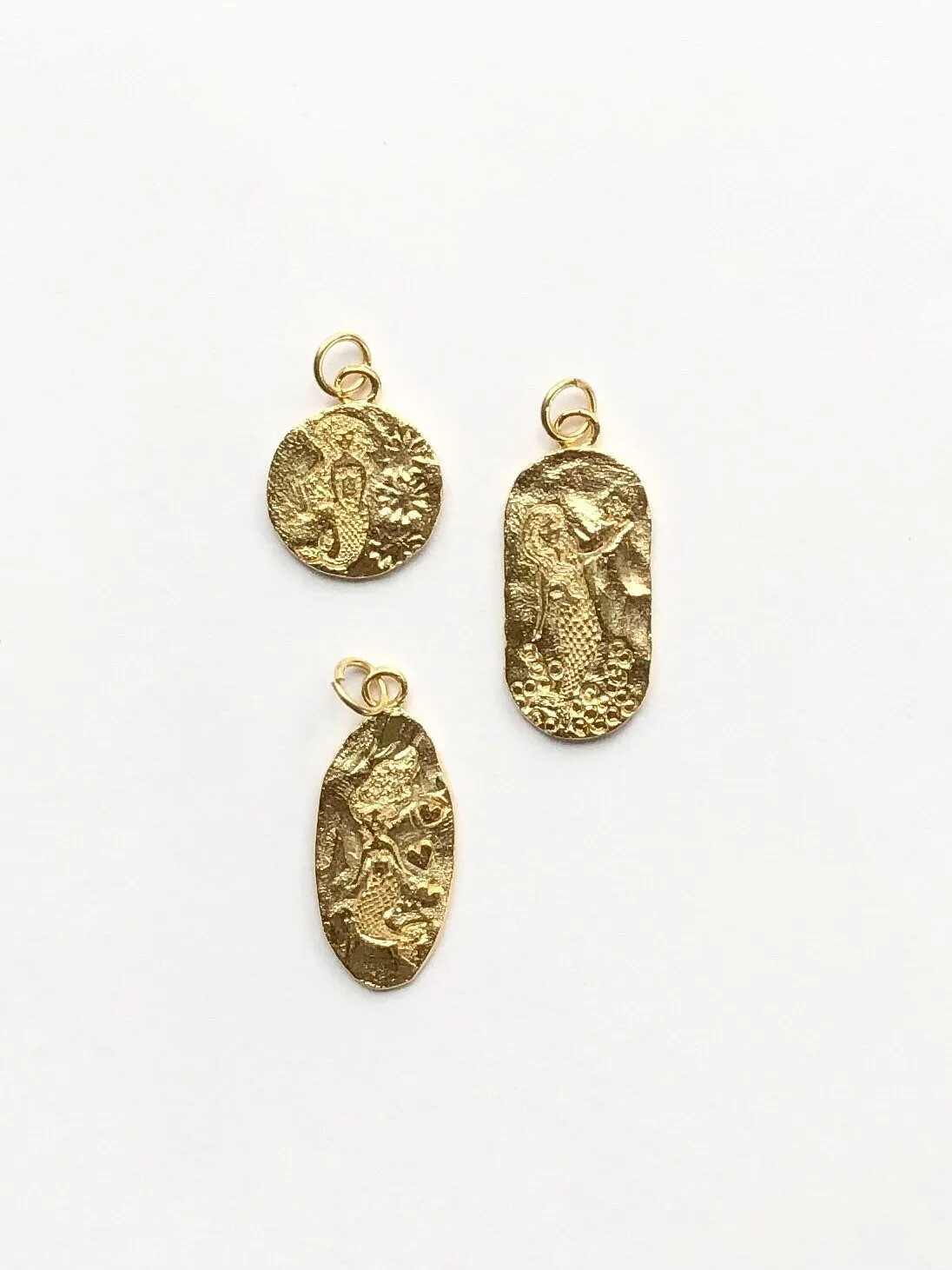 Gold Mermaid Pendant, Mermaid Charm, Ocean Charm, Mermaid Jewelry, Little Mermaid Charm, Charm Bracelet, Nautical Jewelry, Mermaid Jewelry