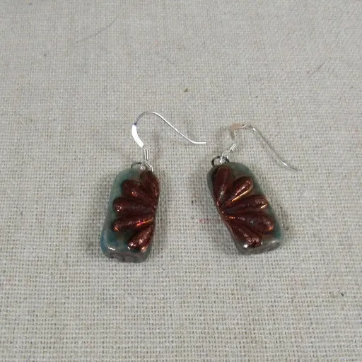 Handmade Artisan Raku Drop Earrings