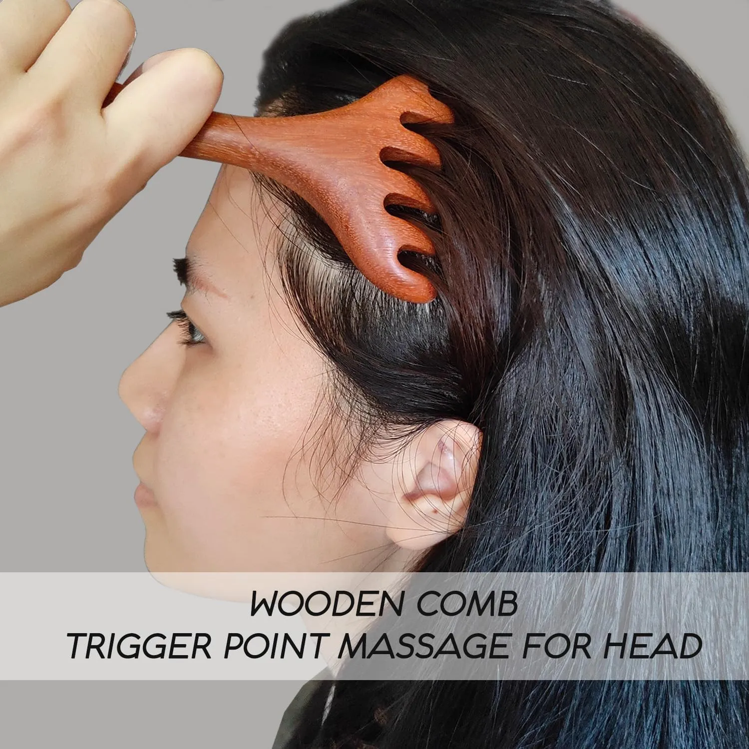 Head Massager Scalp 2 Pack, Protable Head Scratcher Massager for Relaxation & Stress Reduction, Scalp Wood Comb Gift for Mother, Sister and Lover