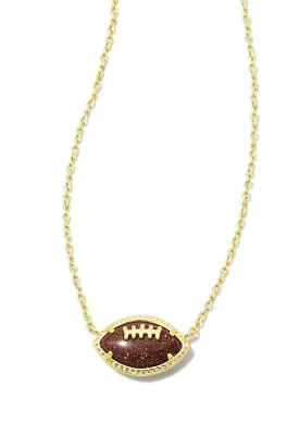 Kendra Scott: Football Short Pendant Necklace - Orange Goldstone