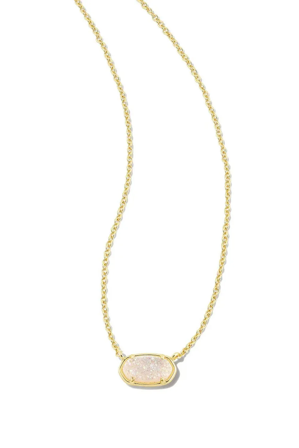 Kendra Scott: Grayson Gold Pendant Necklace - Iridescent Drusy