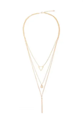Long Three Tier Layered Necklace