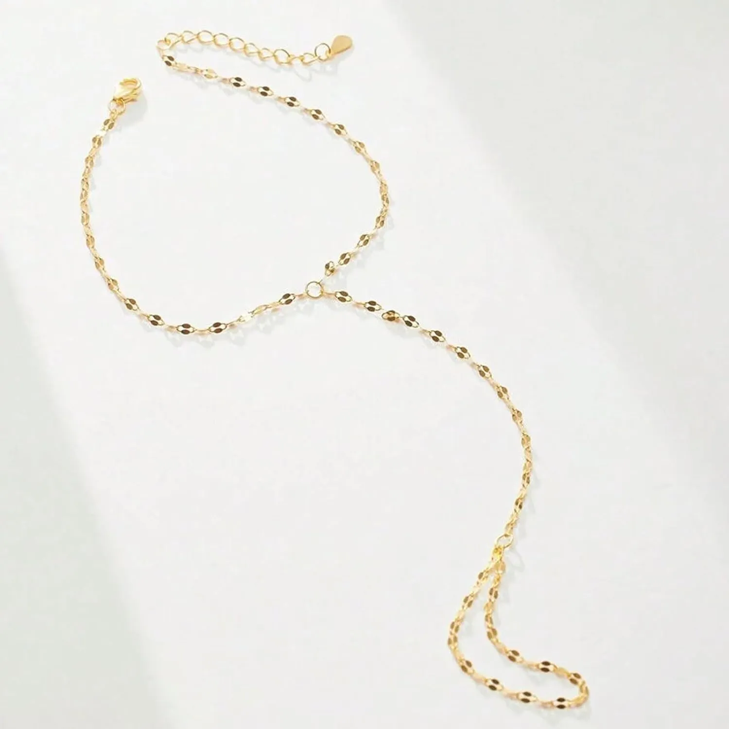 Long tiantian Hand Chain Bracelet Gold Bracelets for Women Link Chain Bracelets Trendy Finger Ring Slave Bracelet Jewelry Gifts