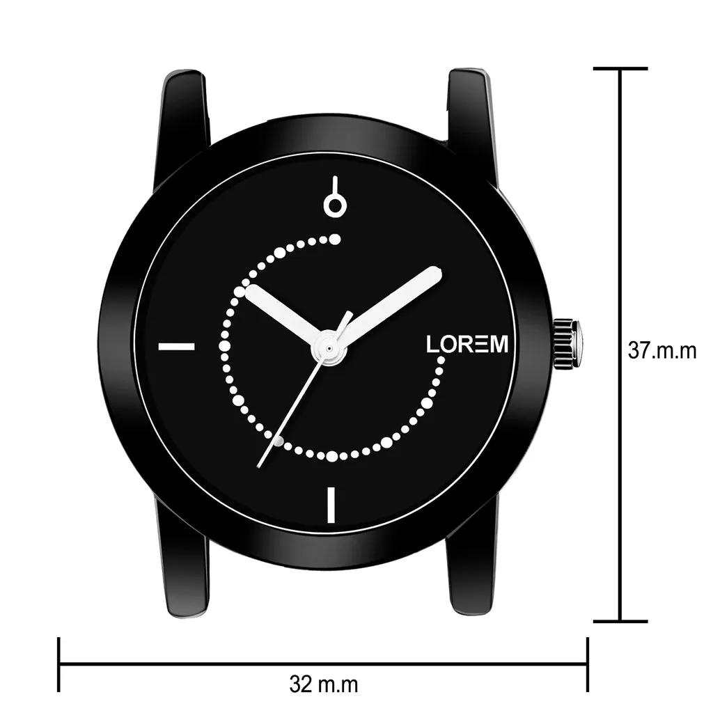 LOREM Analog Black Dial Women's Watch - LR253