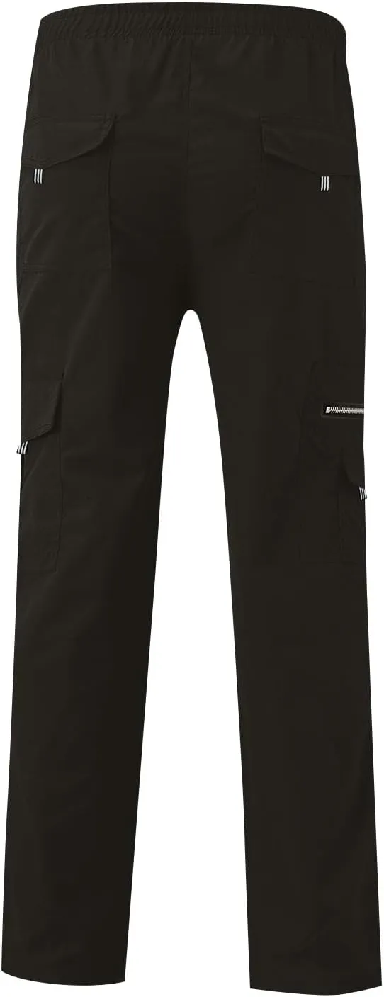 Men's Casual Cargo Sweatpants Waist Drawstring Joggers Hiking Tactical Pants for Men with Pockets Work Outdoor