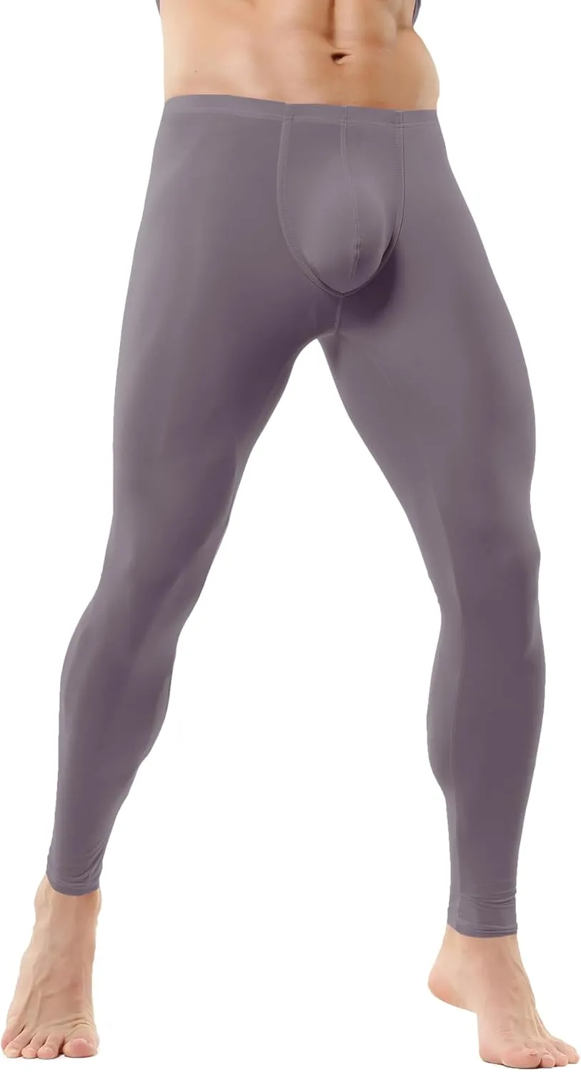 Mens Thermal Underwear Bottoms Activewear Leggings Long Johns Underpants Activewear Yoga Pants