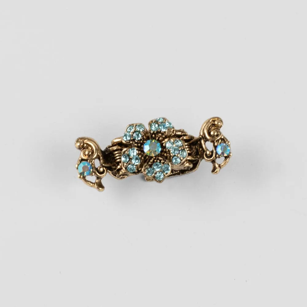 Mini Crystal Flower Hair Claw Clip