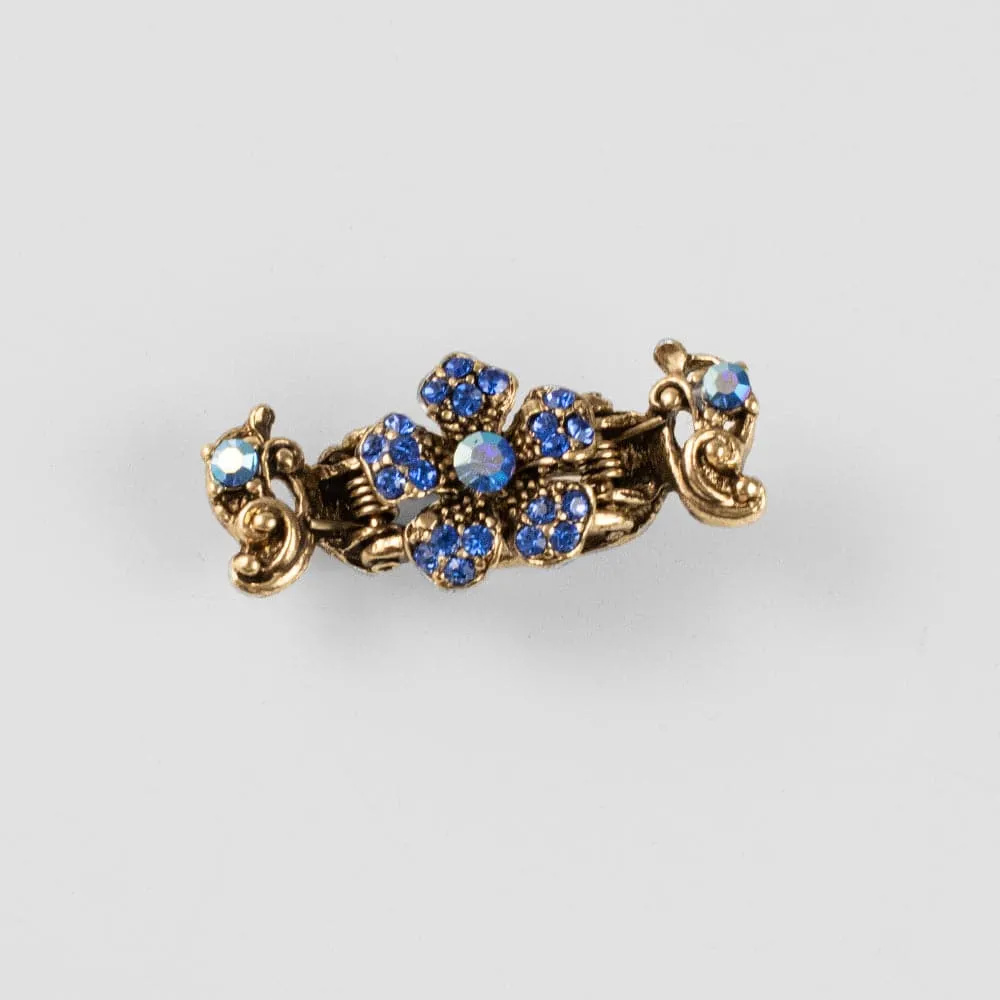 Mini Crystal Flower Hair Claw Clip