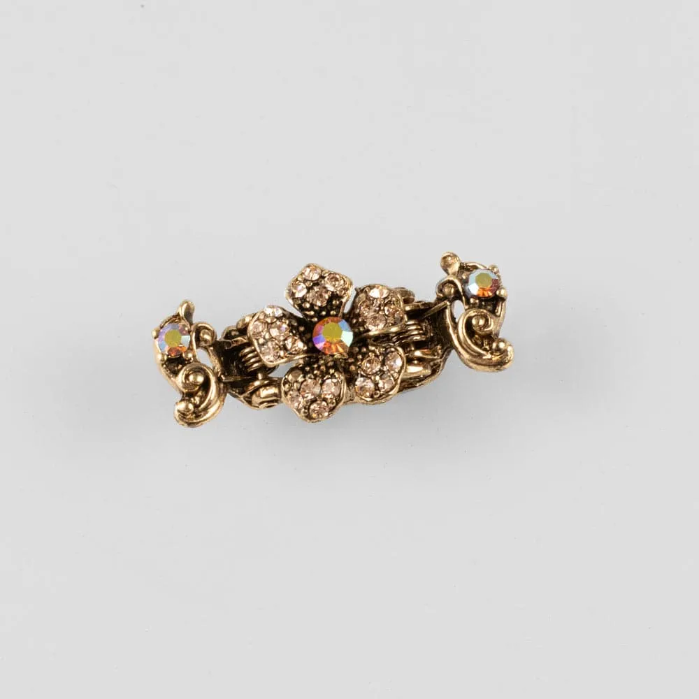 Mini Crystal Flower Hair Claw Clip