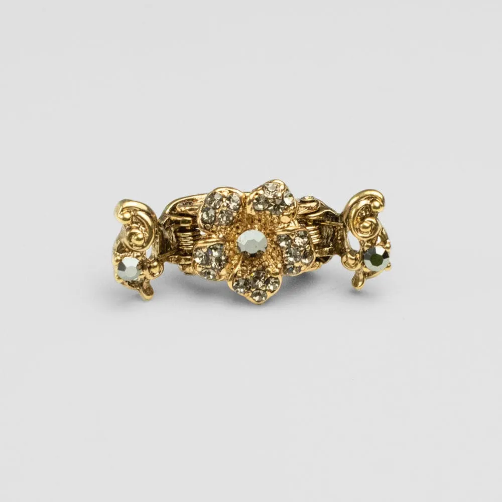 Mini Crystal Flower Hair Claw Clip