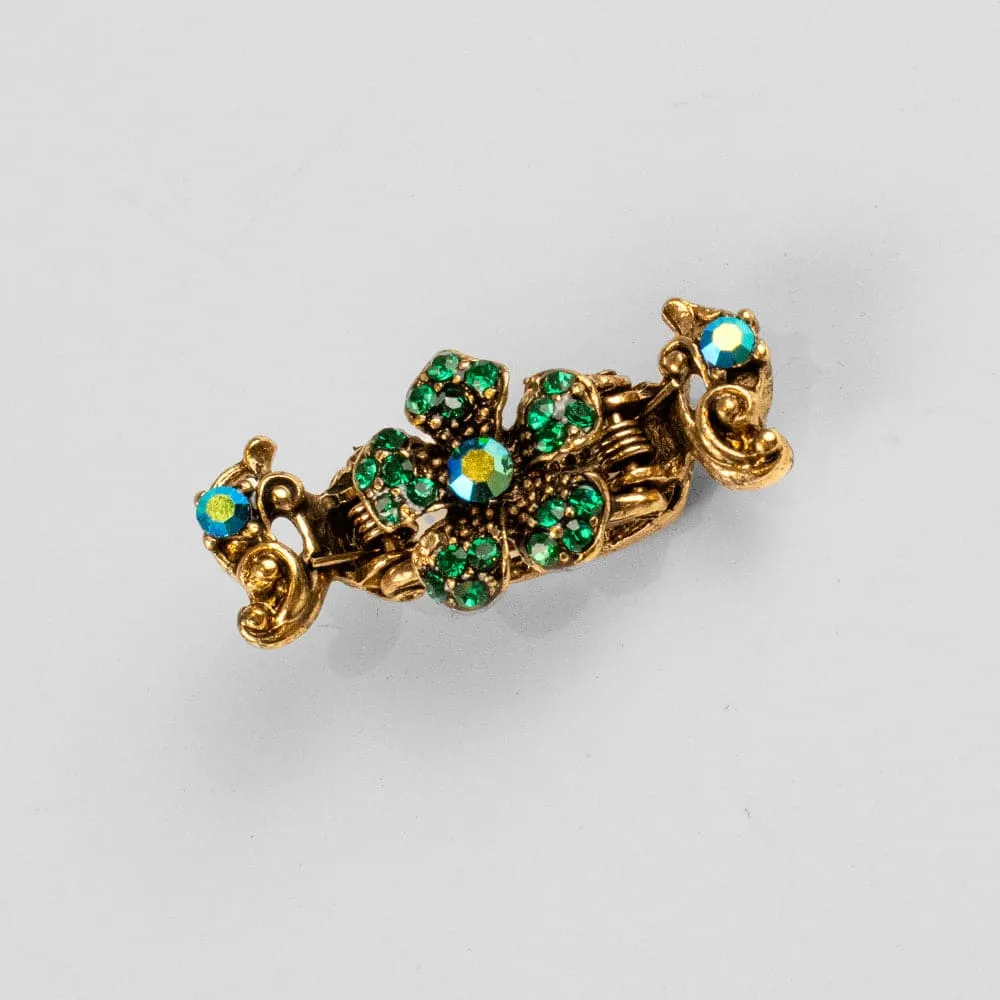 Mini Crystal Flower Hair Claw Clip