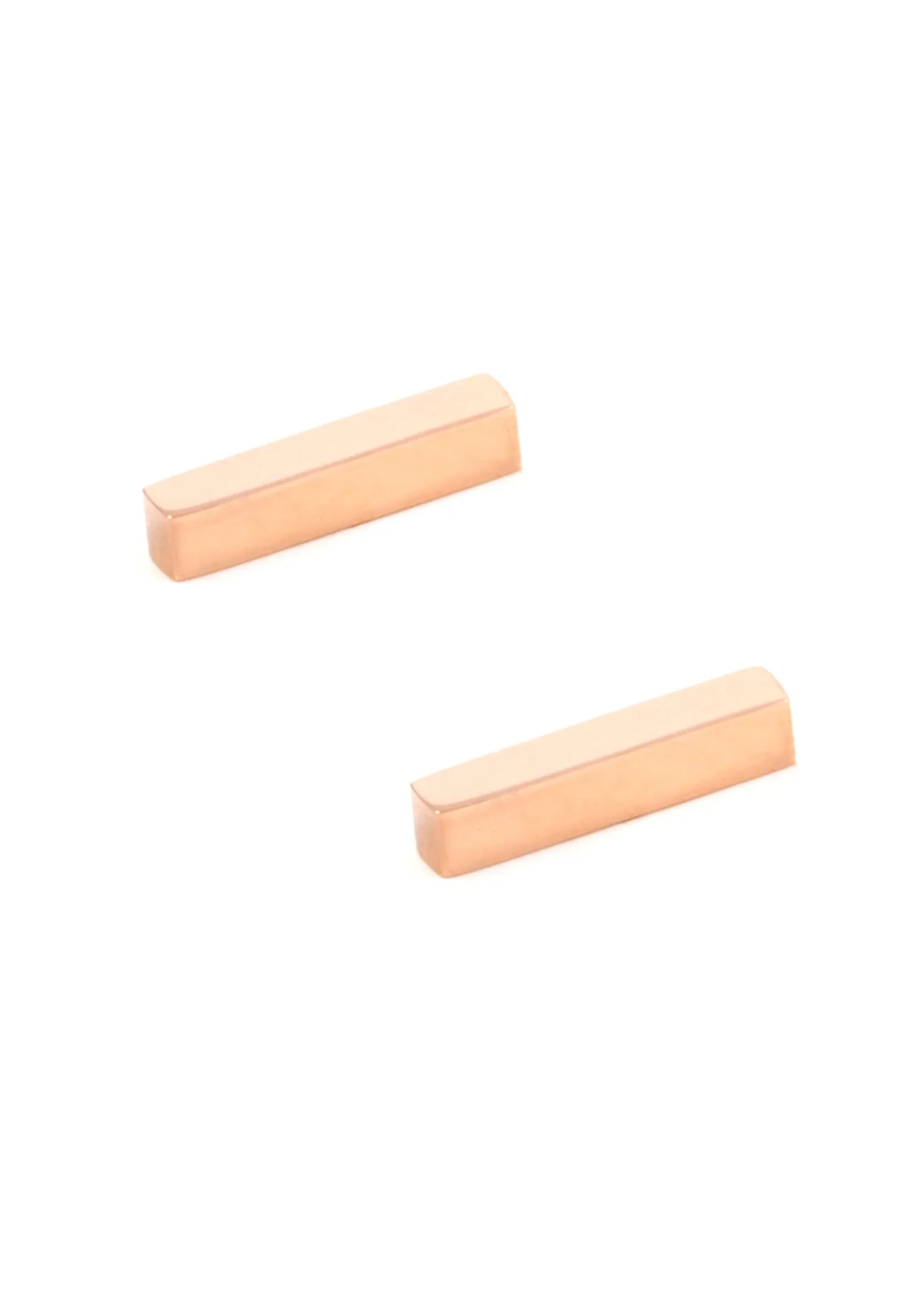 Modern Lines Earrings in Rose Gold
