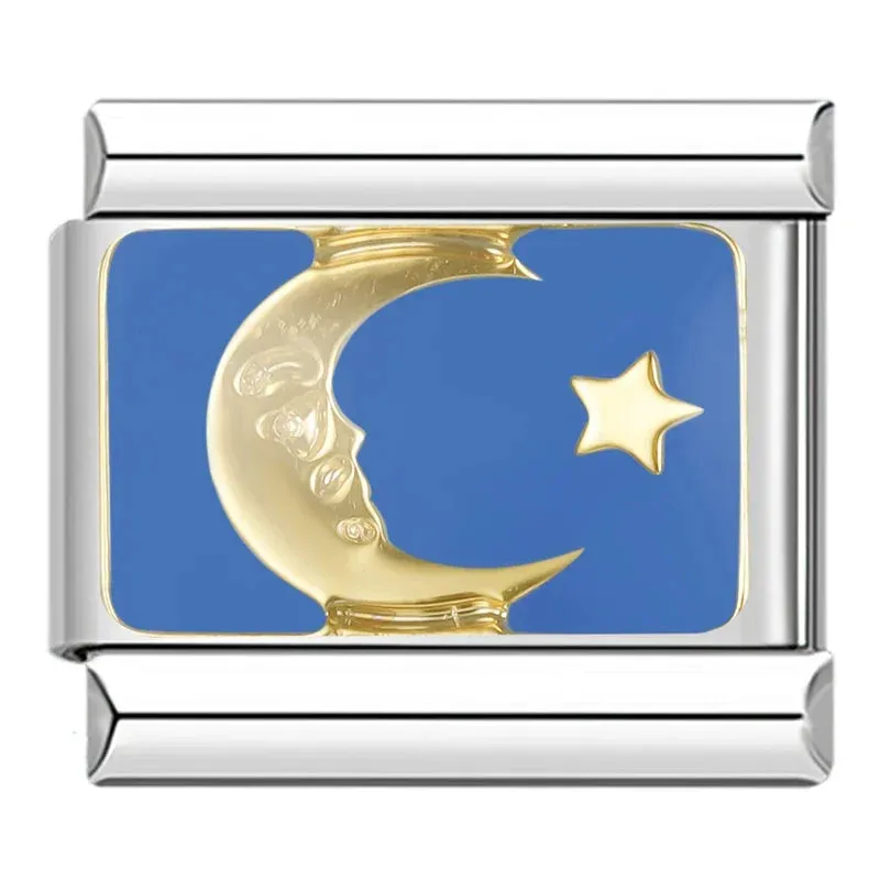 Moon and Star Charm
