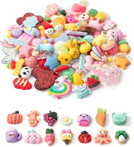 Mr. Pen- Slime Charms, 100pcs, Resin Charms, Charms for Slime, Cute Charms, Flatback Resin Charms, Fake Candy Charms