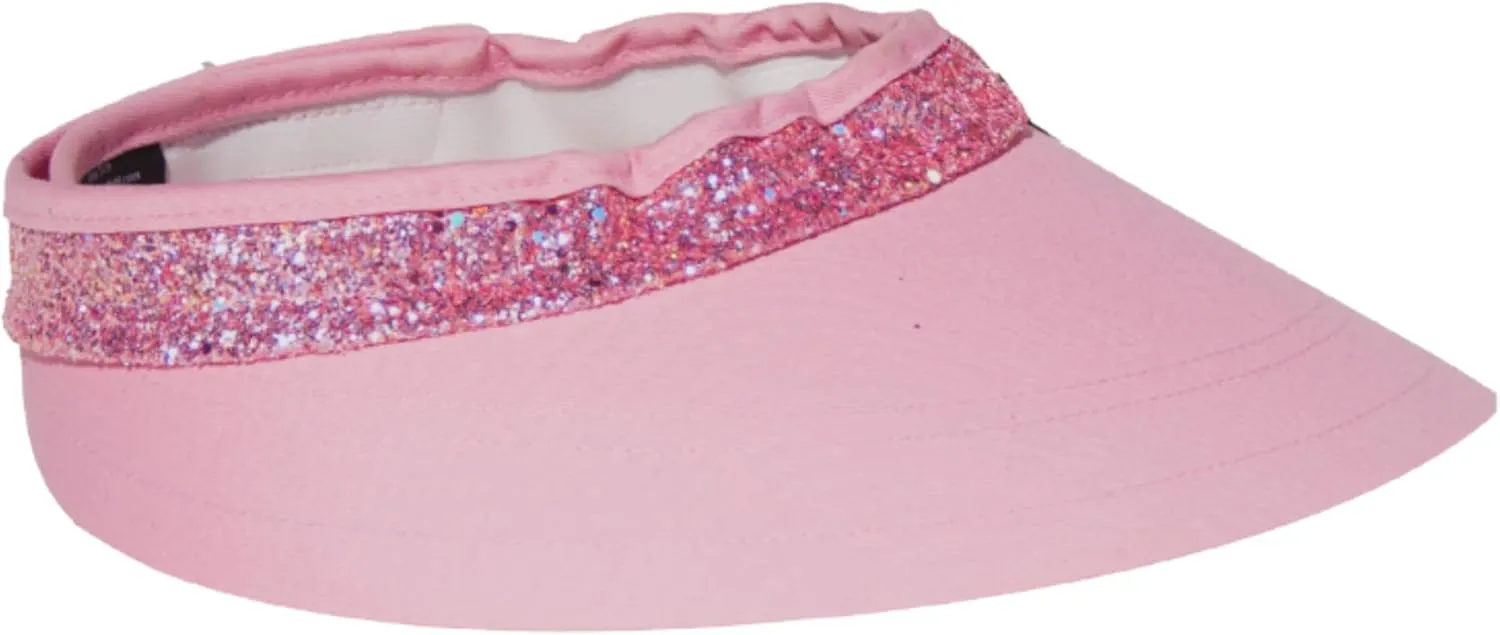 Original 4.5 Glitz Sun Visor | Helmet Sun Visor with Gripper | One Size Fits All | Mens and Womens Visor Hat