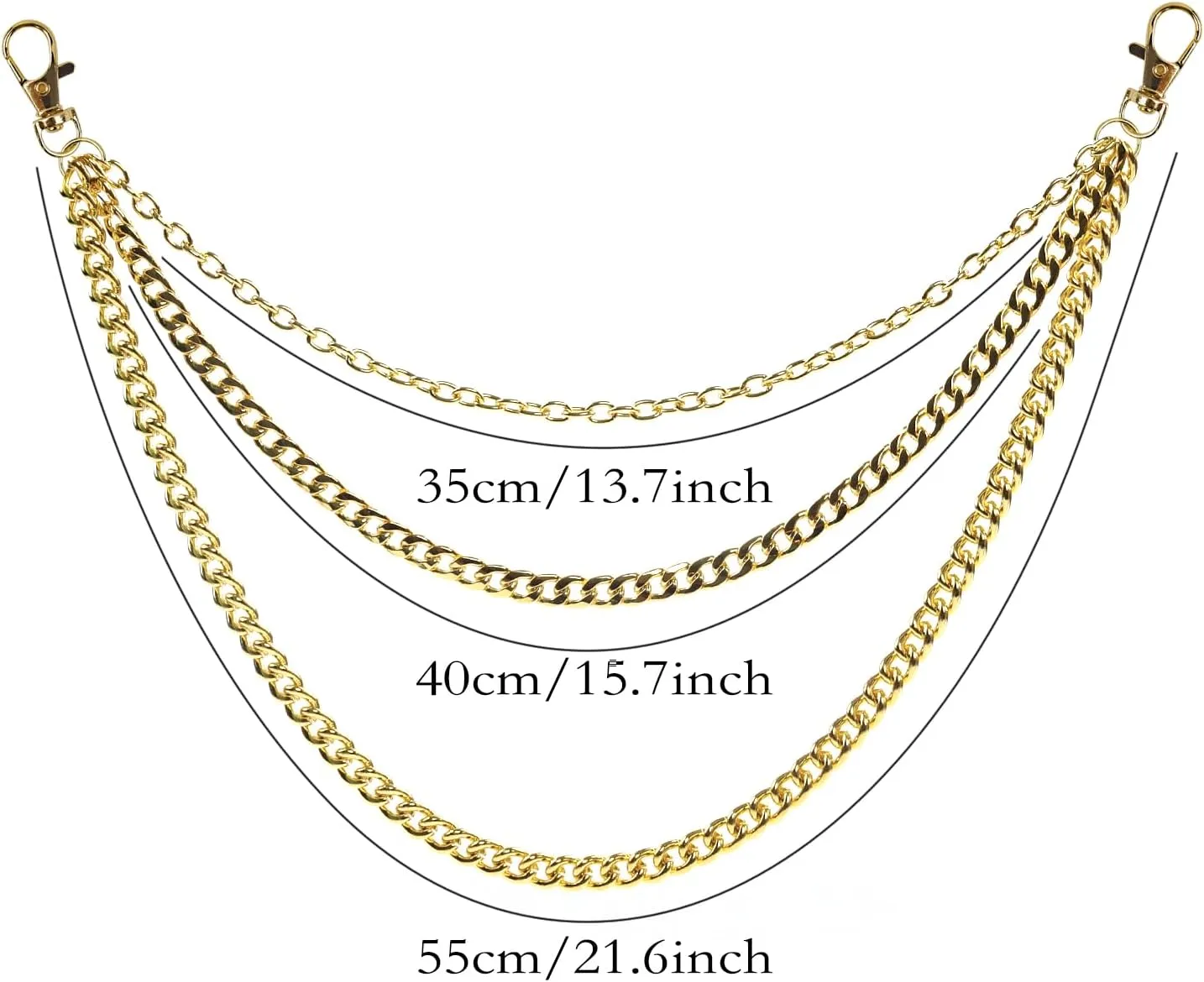 Pants Chain Wallet Chain Jeans Chain,1 Pack Belt Chain Wallet Chain Pocket Chain for Hip Hop Punk Jeans Chain Key Chain Goth Accessories for Eboy Egirl Men Women Streetwear Urban Fashion