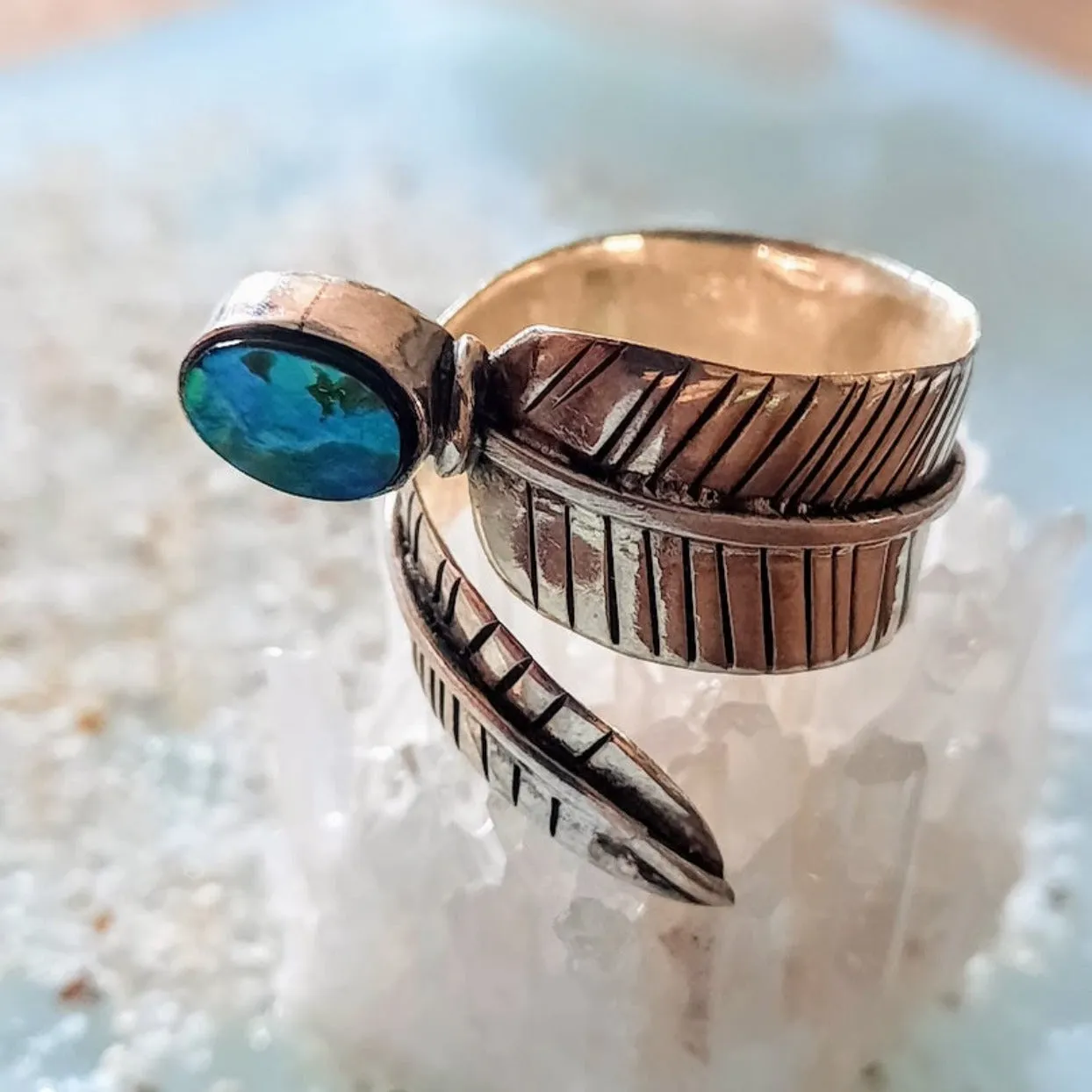 PAUA SHELL - ADJUSTABLE 925 RING
