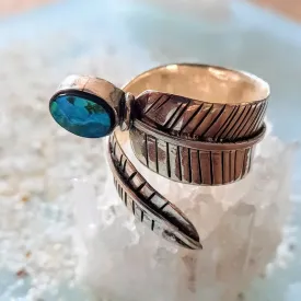 PAUA SHELL - ADJUSTABLE 925 RING