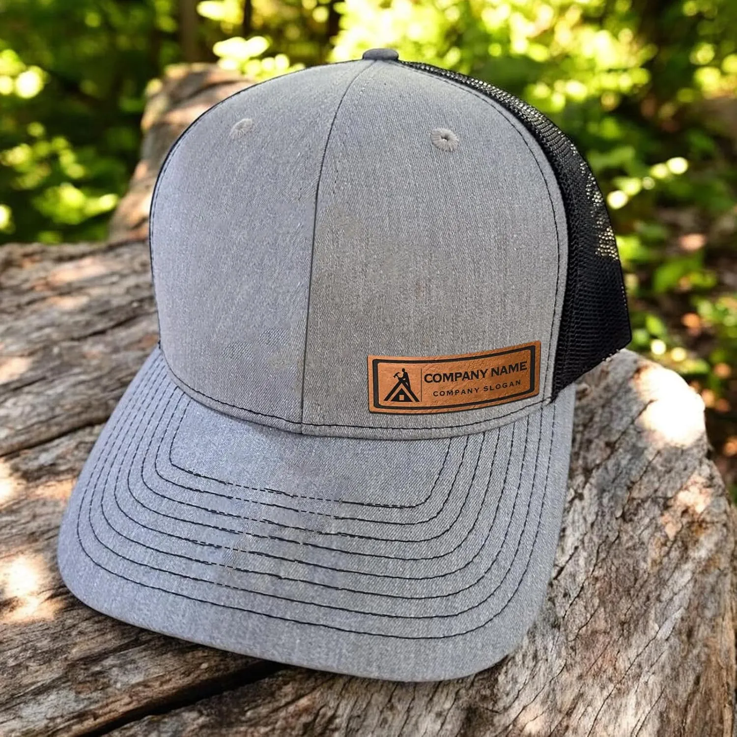 Personalized Dad Hats for Fathers Day, Dad Gifts Mens Baseball Cap, Snapback Hats for Men, Leather Patch Trucker Hat