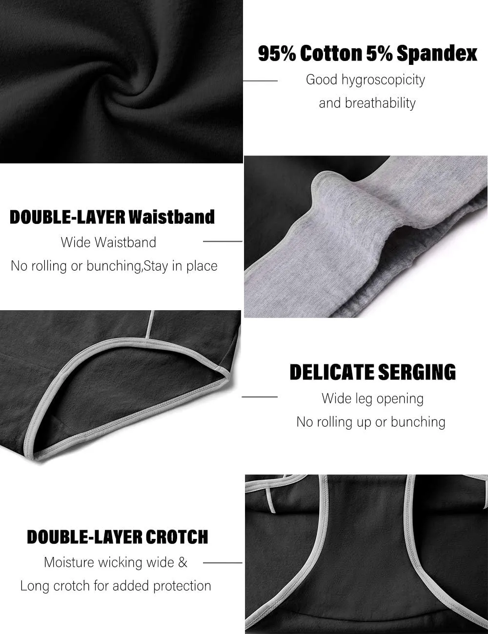 POKARLA Womens Cotton Underwear High Waist Full Coverage Briefs Soft Breathable Postpartum Panties Stretch Underpants