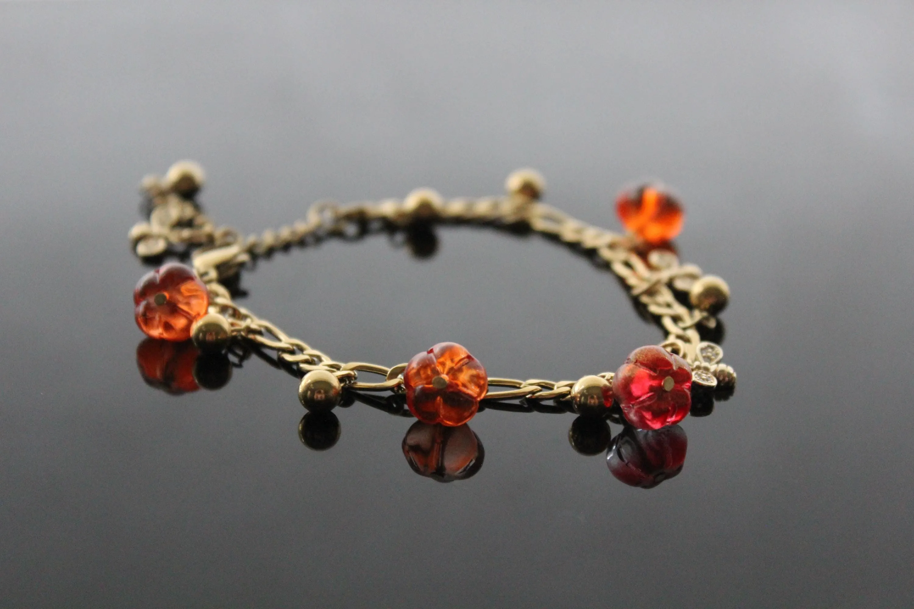 Pumpkin jewelry set with little bees